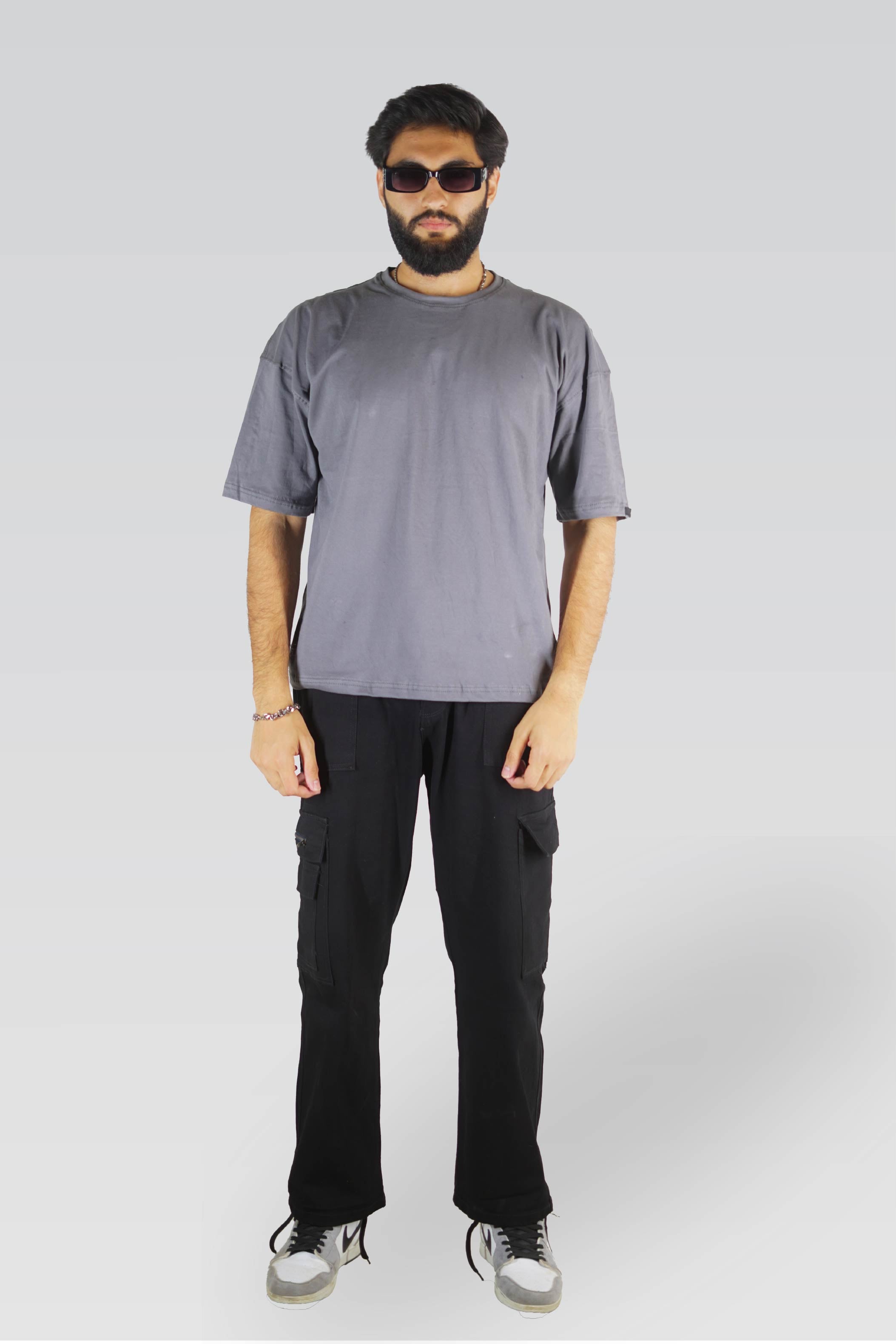 Plain Grey - Oversized Tee