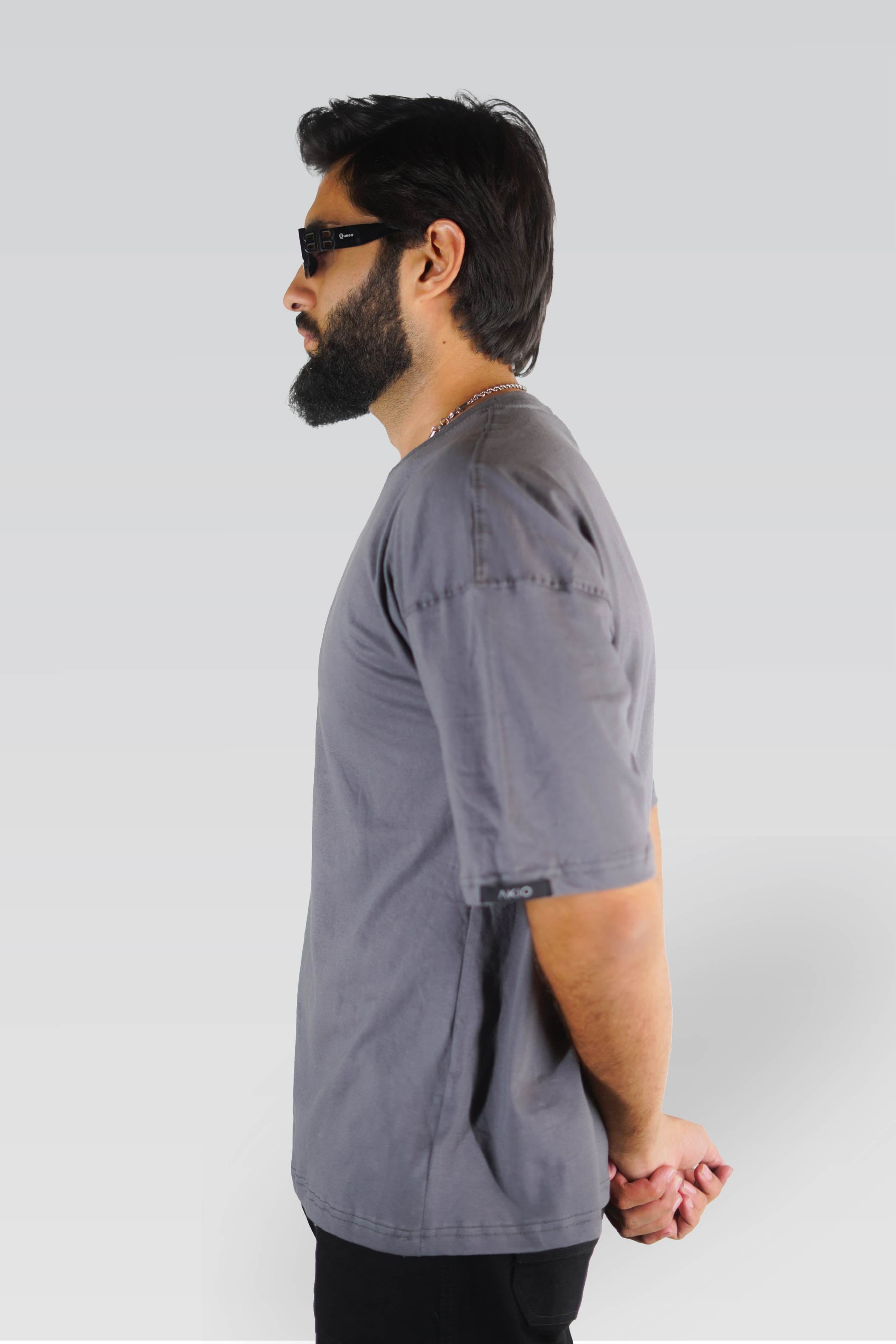 Plain Grey - Oversized Tee