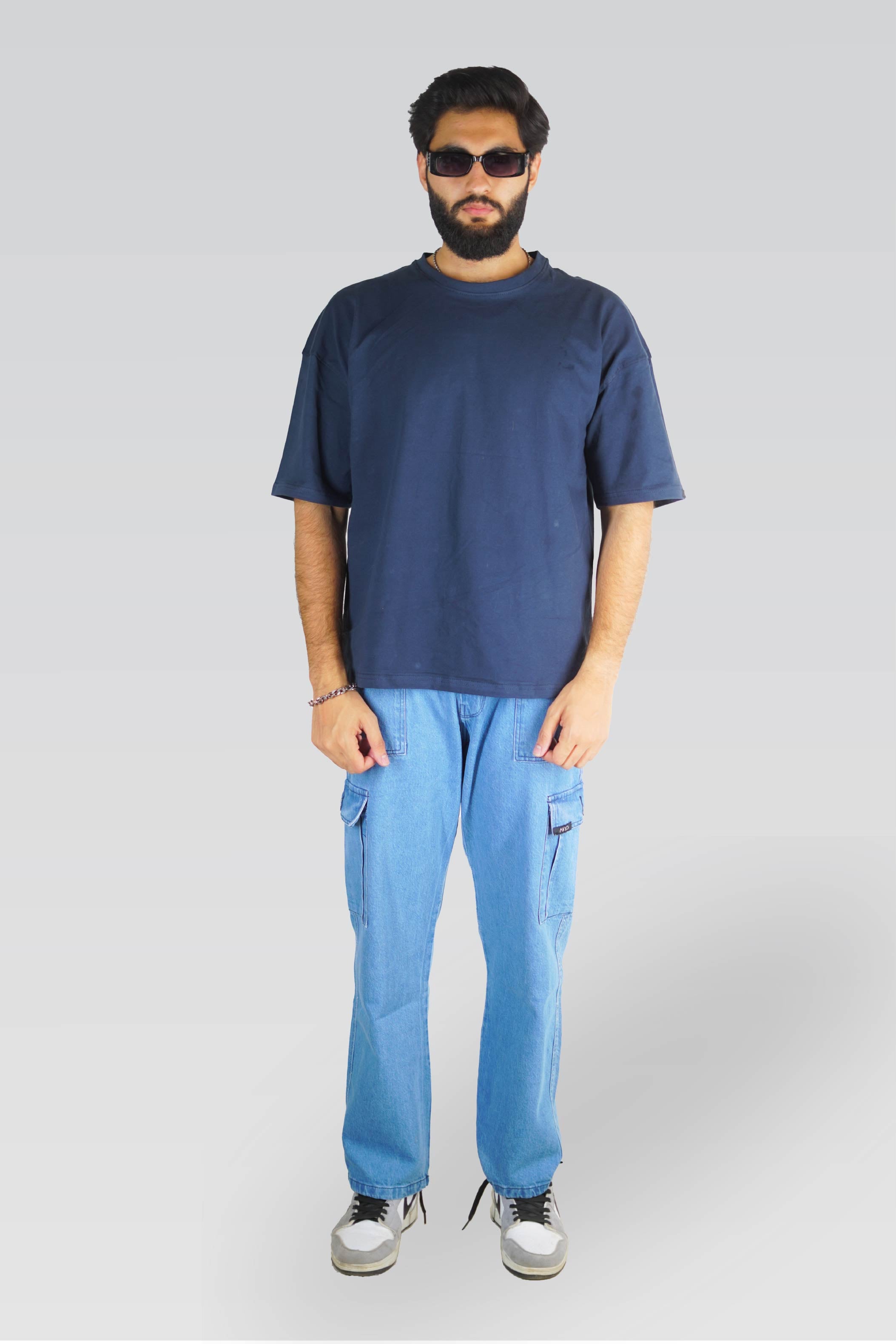Plain Blue - Oversized Tee