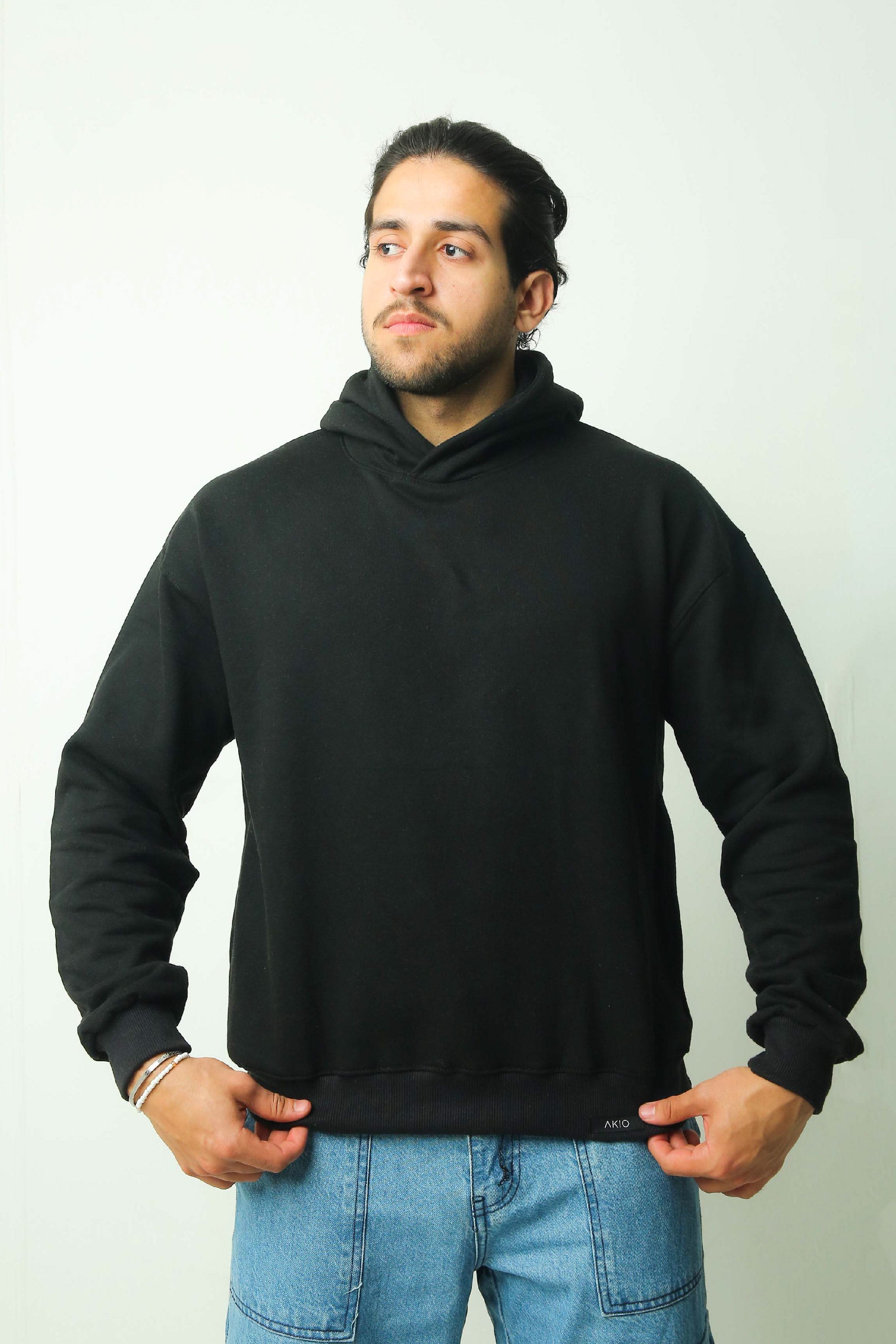 Plain Black Oversized Hoodie