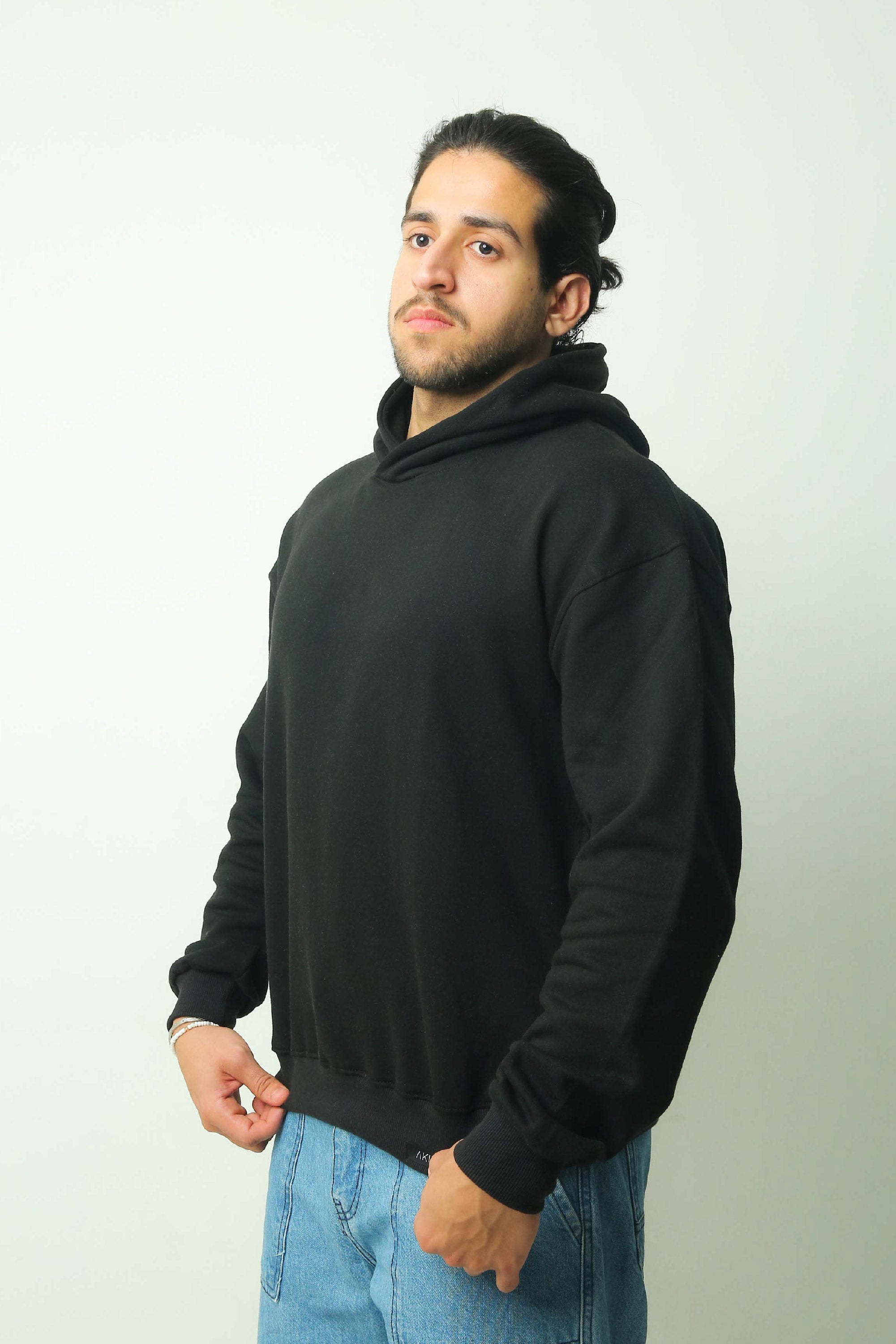 Plain Black Oversized Hoodie